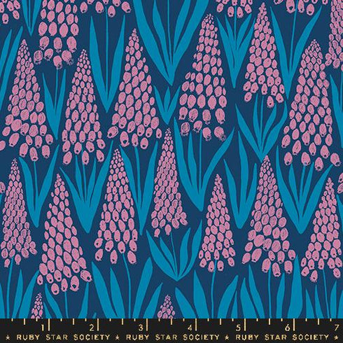Endpaper Muscari Florals in Bluebell - Ruby Star Society Sold by the Half Yard